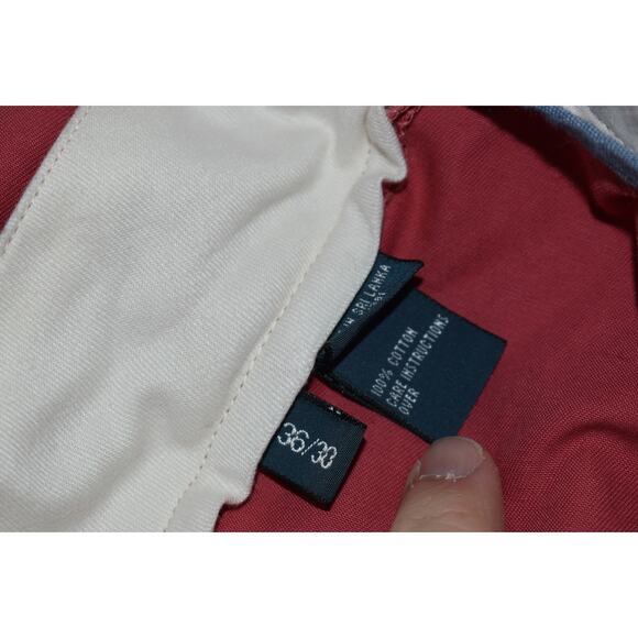 Polo Ralph Lauren Pants CHINOS Mens Size 36 x 30 Pink Cotton Pleated - Picture 6 of 8